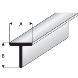 Profilé plastique en T Beam Plastic Profile 1000 x 5x5mm