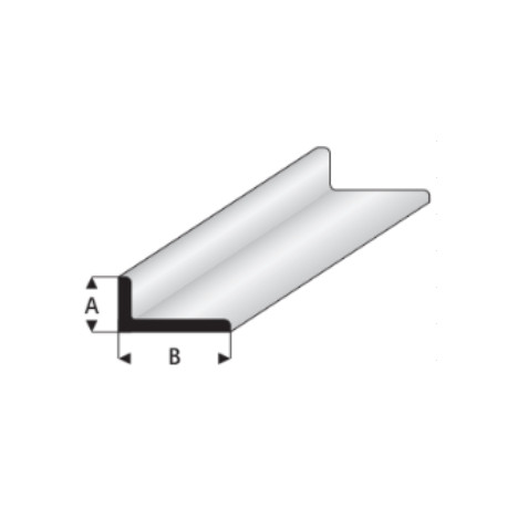 Profilé plastique en L Angle Plastic Profile 1000 x 5x10mm