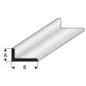 Profilé plastique en L Angle Plastic Profile 1000 x 5x10mm