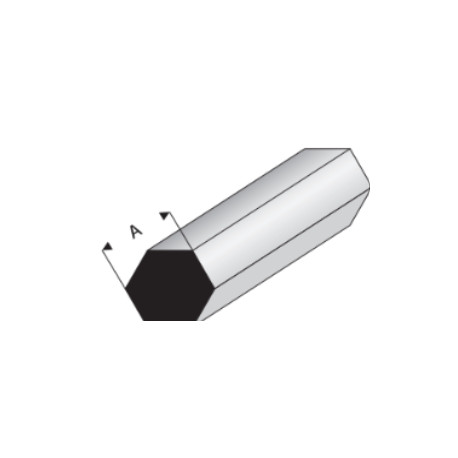 Profilé Plastique Hexagonal plastic profile 1000 x 5mm