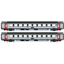 Set 2 I11, blanc, portes rouges, châssis avec deux grilles, SNCB, AC H0