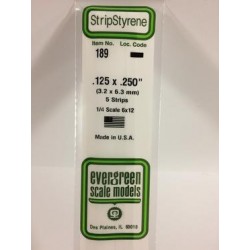 Bande Styrene Strip 3.2 x6.3 mm ( 5p.)