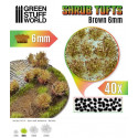 40 Touffes de Buissons marron / 40 Shrubs Tufts Brown 6mm