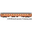 Voiture I10 B, Orange, Ligne Blanche SNCB H0