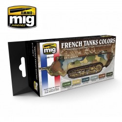 Set acrylique Couleurs de Camouflage français / Acrylique set French Camouflage Colors WWI & WWII