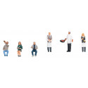 Serveurs et clients de restaurants / Waiters and restaurant visitors H0