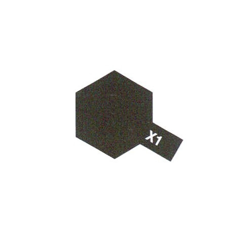 X1 Noir brillant acrylique pot de 10ml