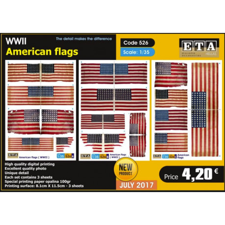 American flags WWII 1/35