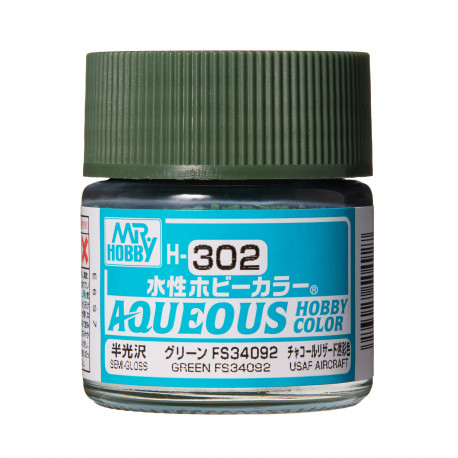 HC H302 Hobby Aqueous Color Green satiné /Semi gloss Green FS34092