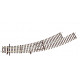Aiguillage courbe gauche R5 / R6 / Curved turnout left BWl5/6 H0