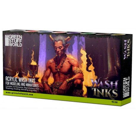 Set de 8 Encres de Lavage / Wash Inks set Paints