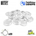 20 Socles ronds transparents pour figurines 28.5mm