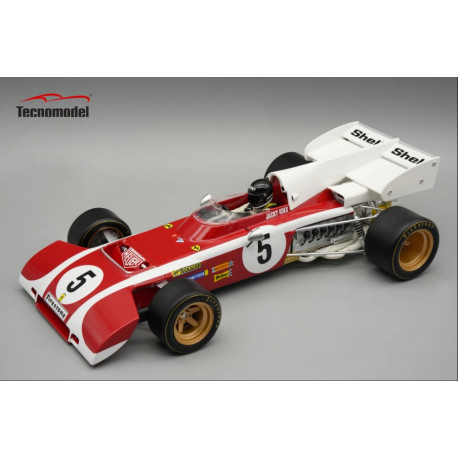 Ferrari 312B2 F1 n° 5 Jacky Ickx Grand Prix South Africa 1972 avec figurine 1/18