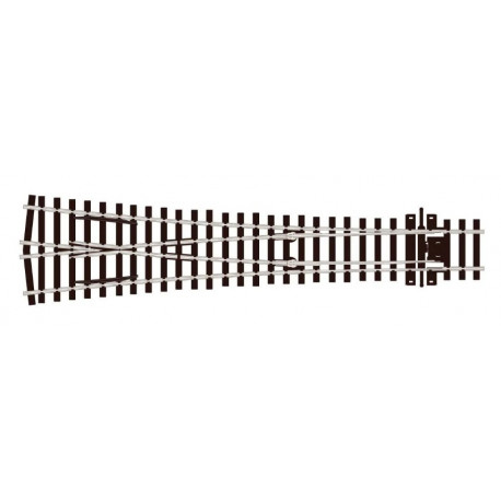 Aiguillage Symétrique Long / Y Turnout Large Radius, 12°, Code 75 Electrofrog H0
