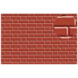 Plastikard brique flamande rouge 2 mm / Flanders bond brick 330 * 220