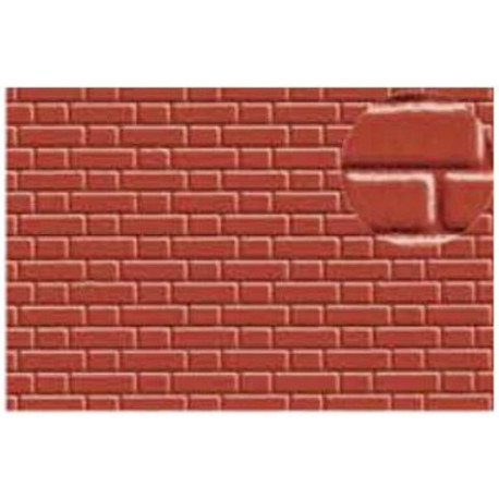 Plastikard brique flamande rouge 2 mm / Flanders bond brick 330 * 220
