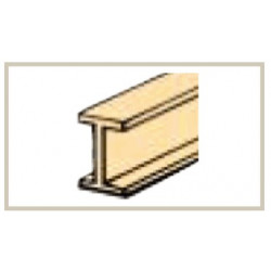 Profilé Bois I Beam Wood, 3/32" (0,24cms) 8 pces