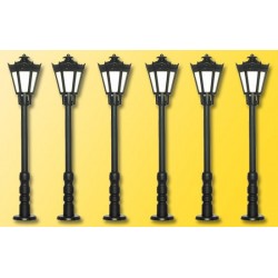 5+1 Lanterne noire/ Park lamp, black H56mm H0