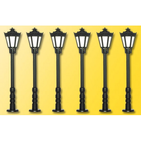 5+1 Lanterne noire/ Park lamp, black H56mm H0