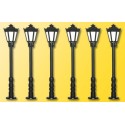 5+1 Lanterne noire/ Park lamp, black H56mm H0