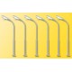 5+1 Lampadaire de rue / Whip street light H100mm H0