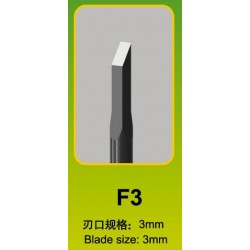 Ciseau Plat / Flat Chisel F3, Ø 3 mm