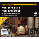 Model Color Effets de Rouille et Acier / Rust & Steel Effects (9*17ml)