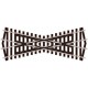 Croisement court / Short crossing, 25°,Code 80 Insulfrog N