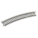 Rail courbe / Radius standard curve, R2 438mm, 22,5°, Code 100 H0