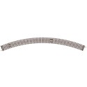 Rail courbe / Radius duble curve, R3 298,5mm, 45°, Code 80 N