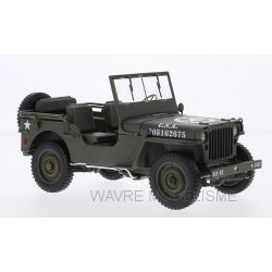 Willys Jeep, matte-d, U.S. Army, ouvert 1/18