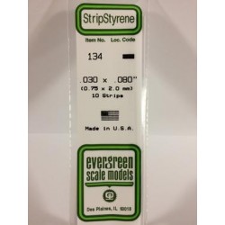 Bande Styrene Strip 0.75x2 mm (10p.)