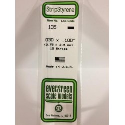 Bande Styrene Strip 0.75x2.5 mm (10p.)