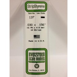 Bande Styrene Strip 0.75x4 mm (10p.)