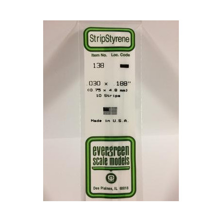 Bande Styrene Strip 0.75x4.8 mm (10p.)