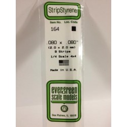 Bande Styrene Strip 2x2 mm ( 9p.)