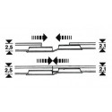 20 Eclisses / Transitional rail joints 2,1-2,5mm H0